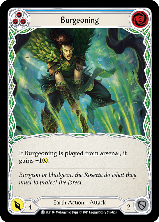 Burgeoning (Blue) [ELE136] (Tales of Aria)  1st Edition Normal | Silver Goblin