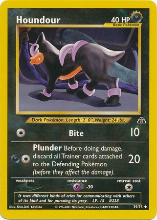 Houndour (39/75) [Neo Discovery Unlimited] | Silver Goblin