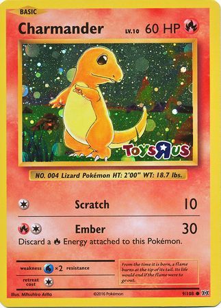 Charmander (9/108) (Toys R Us Promo) [XY: Evolutions] | Silver Goblin