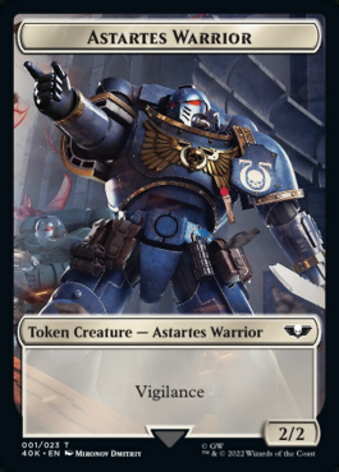 Astartes Warrior // Robot Double-Sided Token (Surge Foil) [Warhammer 40,000 Tokens] | Silver Goblin
