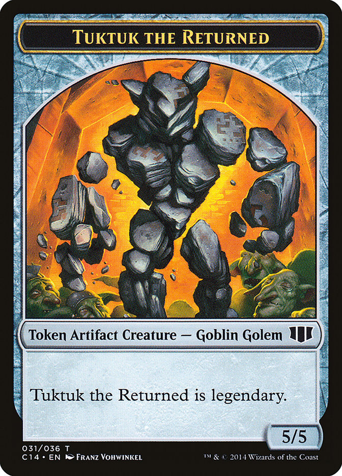 Daretti, Scrap Savant Emblem // Tuktuk the Returned Double-Sided Token [Commander 2014 Tokens] | Silver Goblin