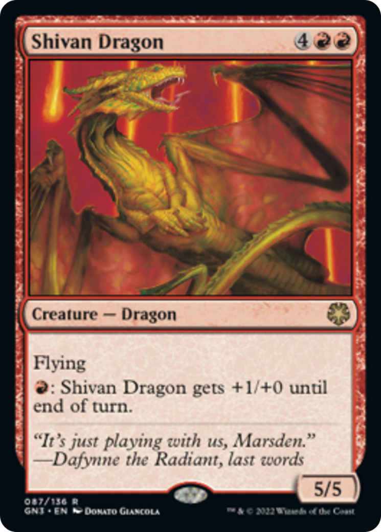 Shivan Dragon [Game Night: Free-for-All] | Silver Goblin