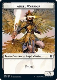 Angel Warrior // Construct Double-Sided Token [Zendikar Rising Tokens] | Silver Goblin