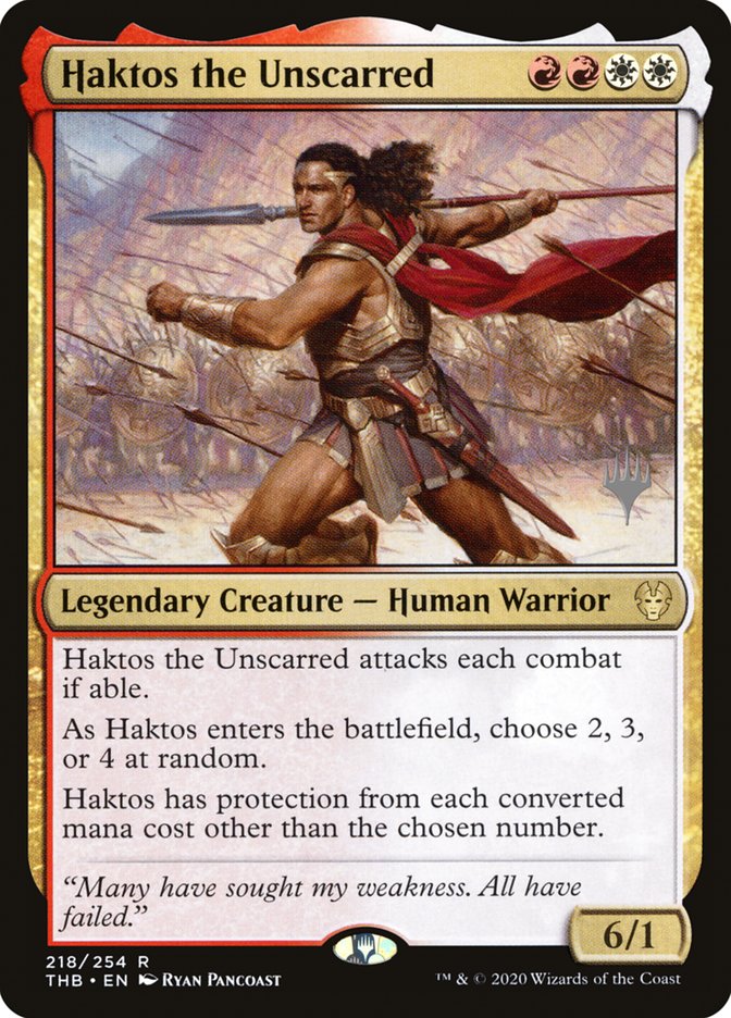 Haktos the Unscarred (Promo Pack) [Theros Beyond Death Promos] | Silver Goblin
