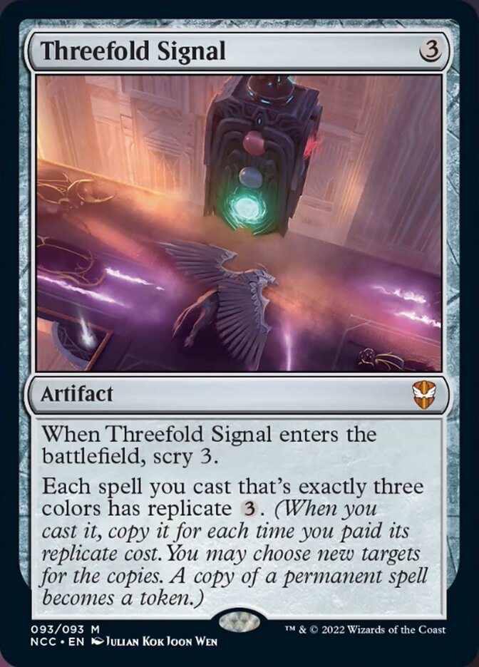 Threefold Signal [Streets of New Capenna Commander] | Silver Goblin