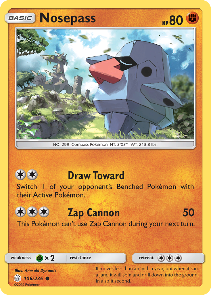 Nosepass (106/236) [Sun & Moon: Cosmic Eclipse] | Silver Goblin