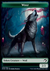 Wolf // Zombie (015) Double-Sided Token [Innistrad: Midnight Hunt Tokens] | Silver Goblin