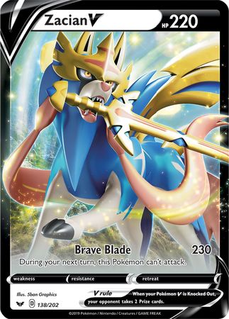 Zacian V (138/202) (Jumbo Card) [Sword & Shield: Base Set] | Silver Goblin