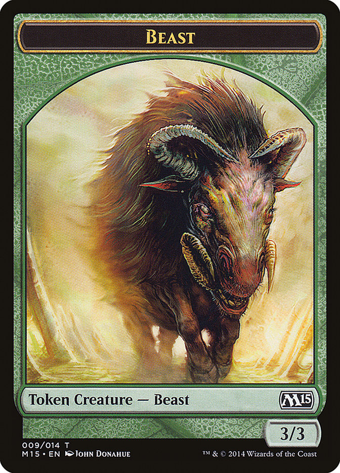 Beast Token (009/014) [Magic 2015 Tokens] | Silver Goblin