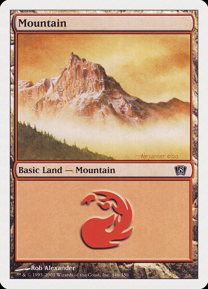Mountain (346) [Eighth Edition] | Silver Goblin