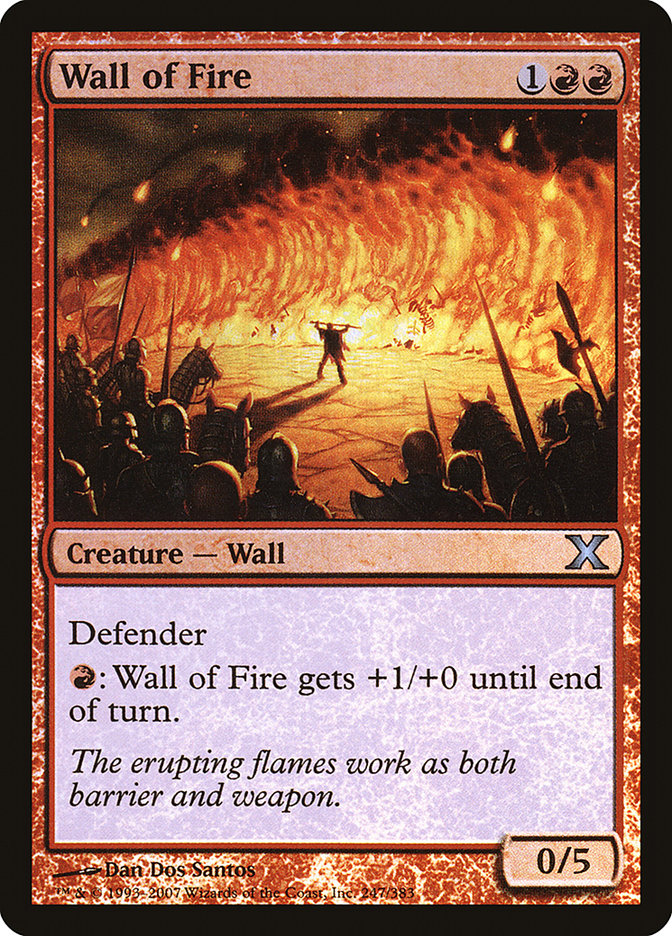 Wall of Fire (Premium Foil) [Tenth Edition] | Silver Goblin