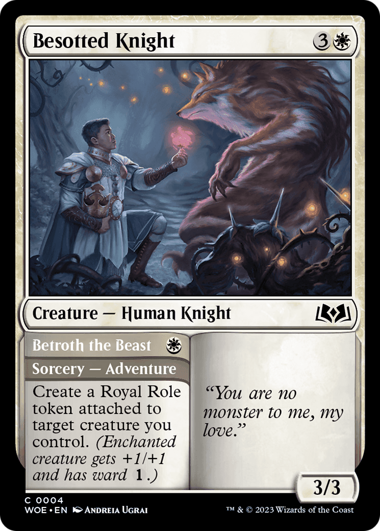 Besotted Knight // Betroth the Beast [Wilds of Eldraine] | Silver Goblin