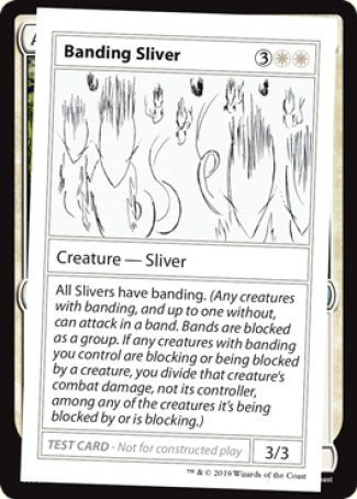 Banding Sliver (2021 Edition) [Mystery Booster Playtest Cards] | Silver Goblin
