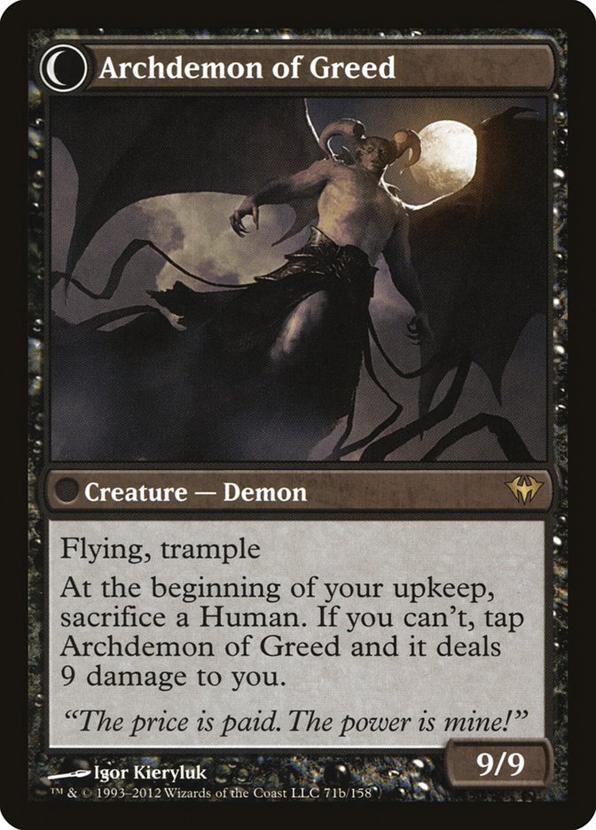 Ravenous Demon // Archdemon of Greed [Dark Ascension] | Silver Goblin