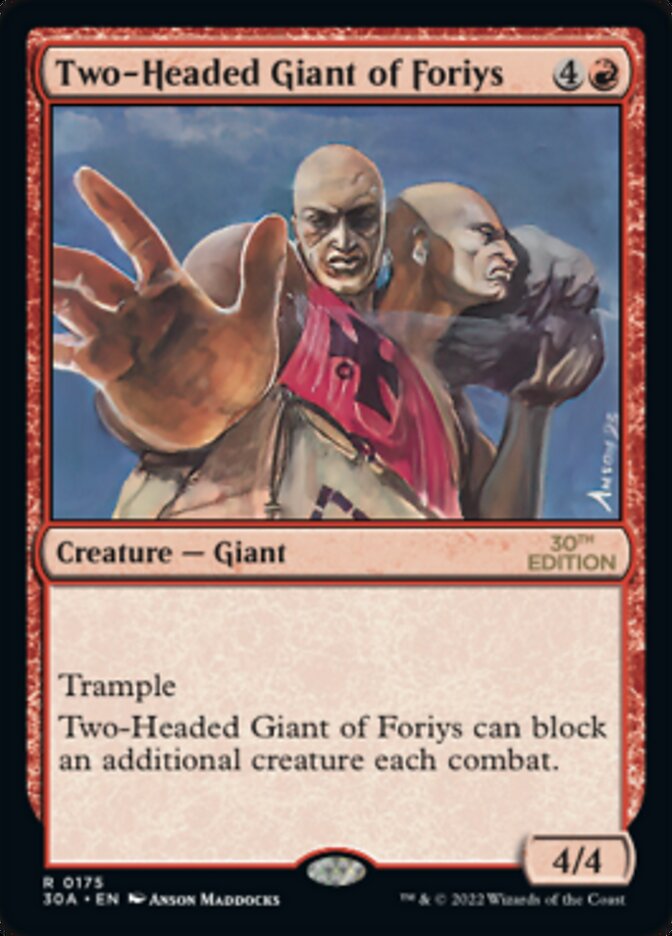 Two-Headed Giant of Foriys [30th Anniversary Edition] | Silver Goblin