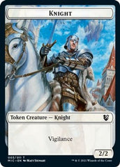 Wolf // Knight Double-Sided Token [Innistrad: Midnight Hunt Commander Tokens] | Silver Goblin