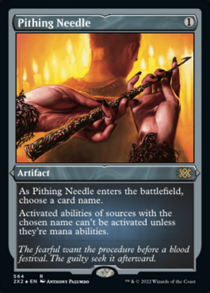 Pithing Needle (Foil Etched) [Double Masters 2022] | Silver Goblin