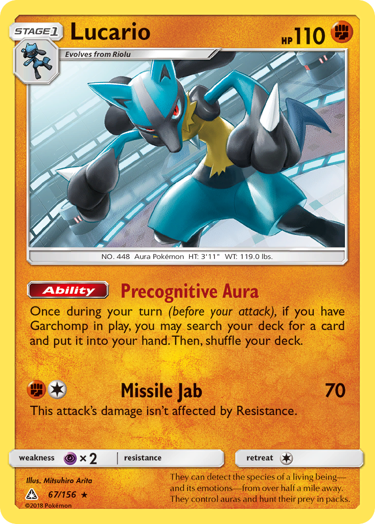 Lucario (67/156) [Sun & Moon: Ultra Prism] | Silver Goblin