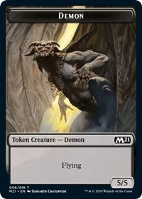 Demon // Zombie Double-Sided Token [Core Set 2021 Tokens] | Silver Goblin