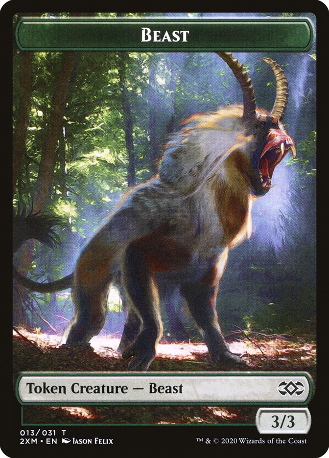 Beast Token [Double Masters Tokens] | Silver Goblin