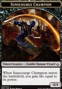 Sunscourge Champion // Cat Double-Sided Token [Hour of Devastation Tokens] | Silver Goblin