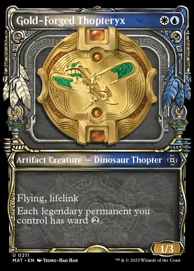Gold-Forged Thopteryx (Showcase Halo Foil) [March of the Machine: The Aftermath] | Silver Goblin