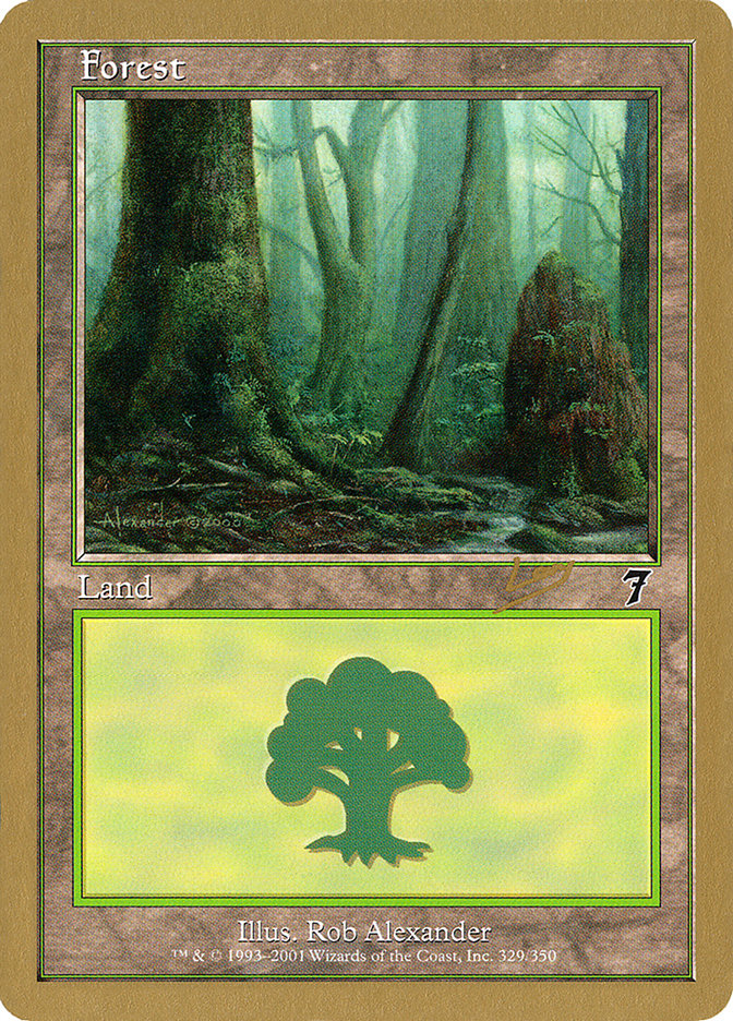 Forest (rl329) (Raphael Levy) [World Championship Decks 2002] | Silver Goblin