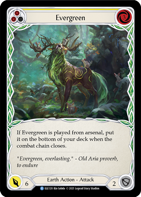 Evergreen (Yellow) [ELE120] (Tales of Aria)  1st Edition Normal | Silver Goblin