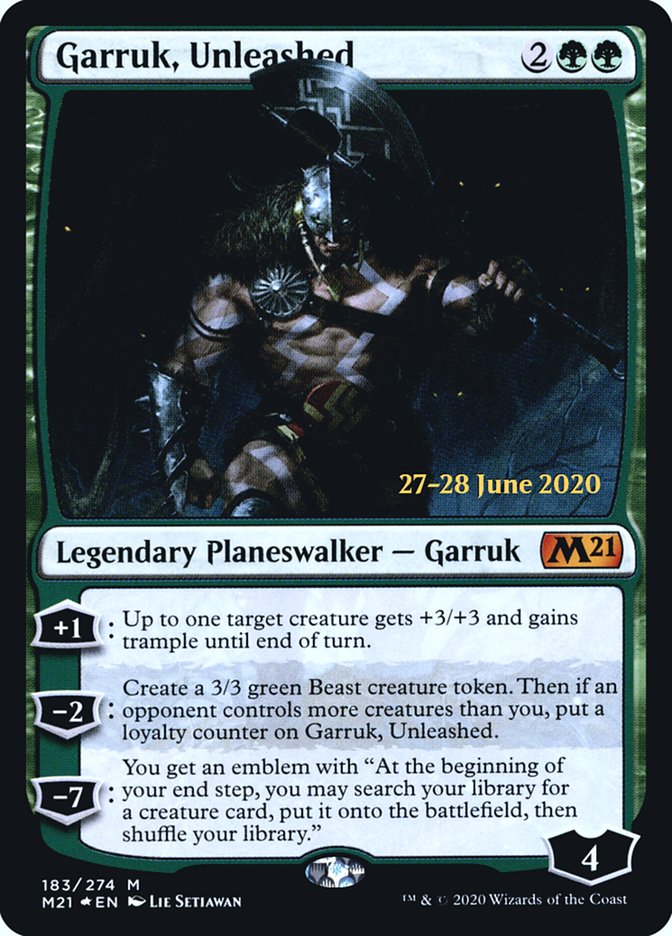 Garruk, Unleashed [Core Set 2021 Prerelease Promos] | Silver Goblin