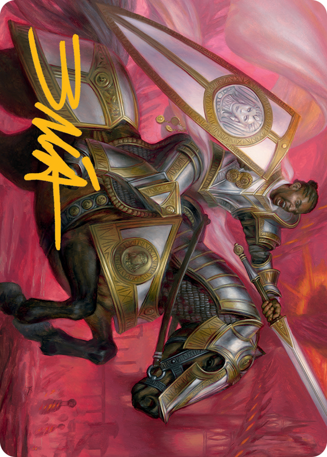 Sigiled Sentinel Art Card (Gold-Stamped Signature) [March of the Machine Art Series] | Silver Goblin
