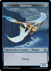 Thopter // Gold Double-Sided Token [March of the Machine Commander Tokens] | Silver Goblin
