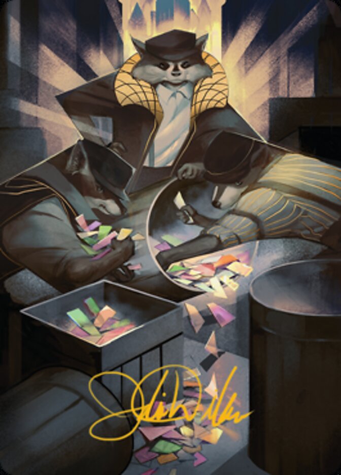 Masked Bandits Art Card (Gold-Stamped Signature) [Streets of New Capenna Art Series] | Silver Goblin