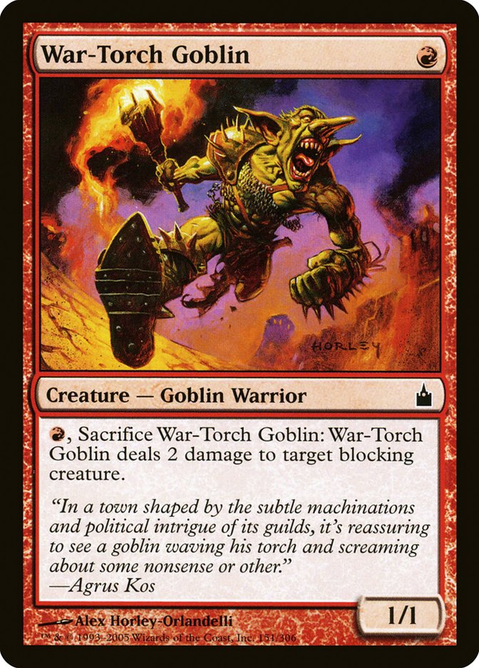 War-Torch Goblin [Ravnica: City of Guilds] | Silver Goblin