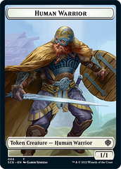 Saproling // Human Warrior Double-Sided Token [Starter Commander Decks] | Silver Goblin