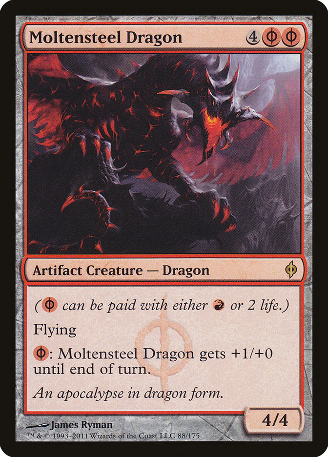 Moltensteel Dragon [New Phyrexia] | Silver Goblin