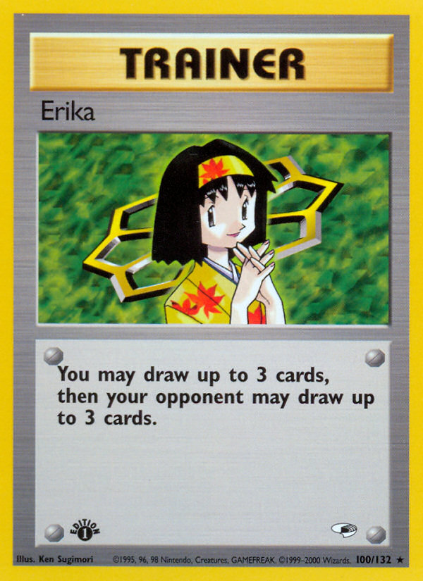 Erika (100/132) [Gym Heroes 1st Edition] | Silver Goblin