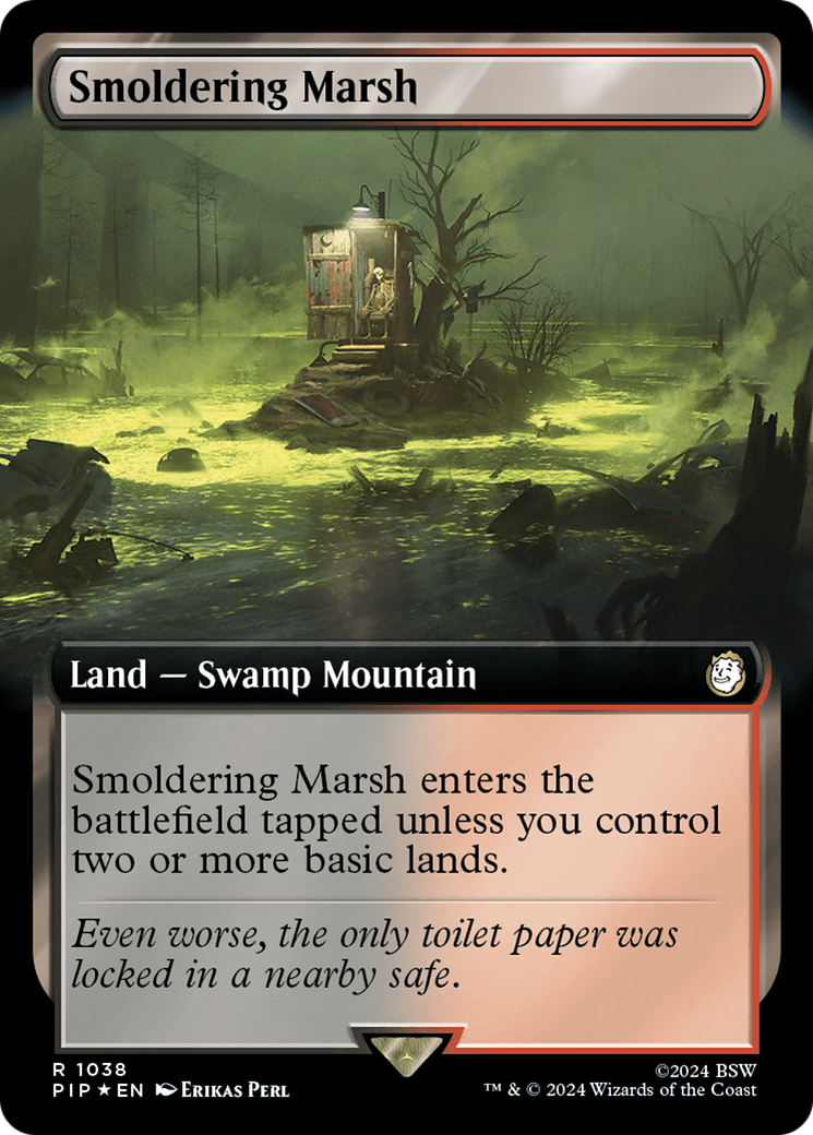 Smoldering Marsh (Extended Art) (Surge Foil) [Fallout] | Silver Goblin