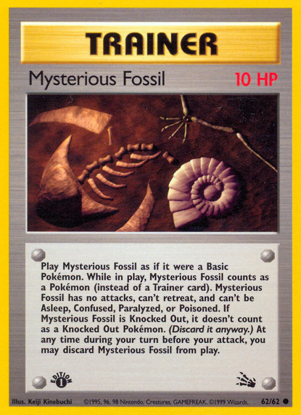Mysterious Fossil (62/62) [Fossil 1st Edition] | Silver Goblin