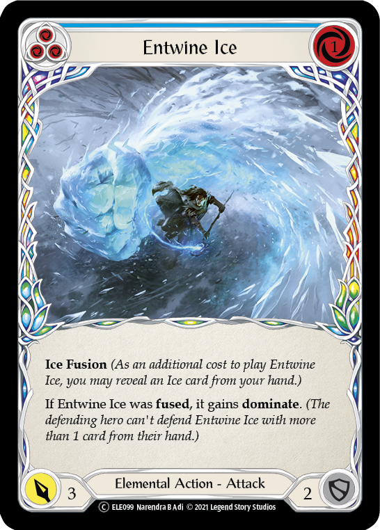 Entwine Ice (Blue) [U-ELE099] (Tales of Aria Unlimited)  Unlimited Rainbow Foil | Silver Goblin