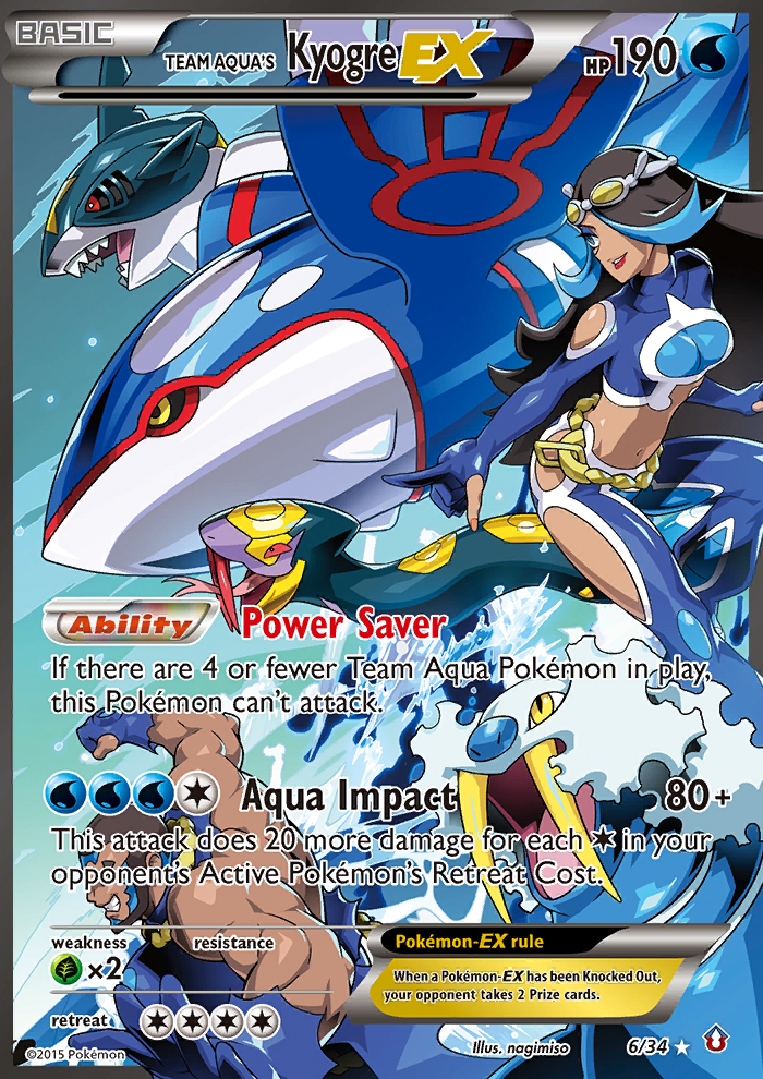 Team Aqua's Kyogre EX (6/34) [XY: Double Crisis] | Silver Goblin