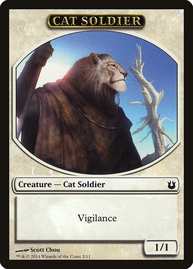 Cat Soldier Token [Born of the Gods Tokens] | Silver Goblin