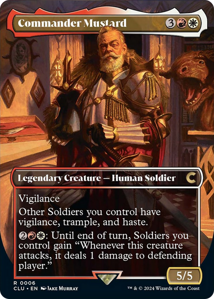 Commander Mustard (Borderless) [Ravnica: Clue Edition] | Silver Goblin