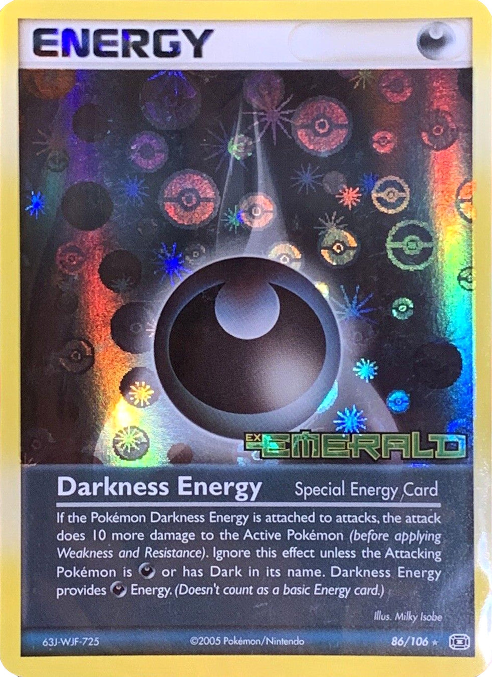 Darkness Energy (86/106) (Stamped) [EX: Emerald] | Silver Goblin