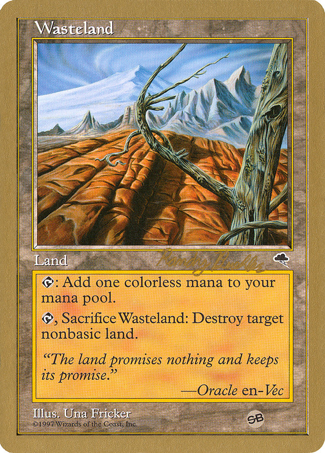 Wasteland (Randy Buehler) (SB) [World Championship Decks 1998] | Silver Goblin