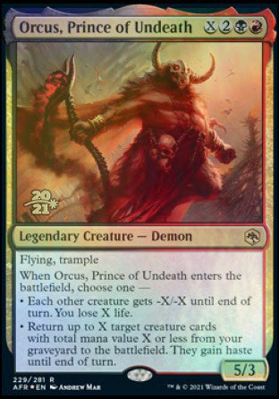 Orcus, Prince of Undeath [Dungeons & Dragons: Adventures in the Forgotten Realms Prerelease Promos] | Silver Goblin