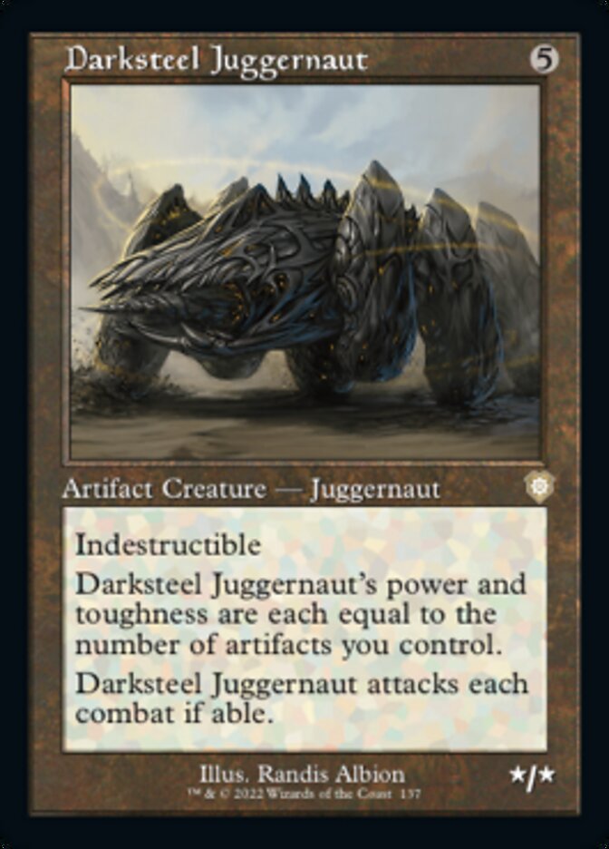 Darksteel Juggernaut (Retro) [The Brothers' War Commander] | Silver Goblin
