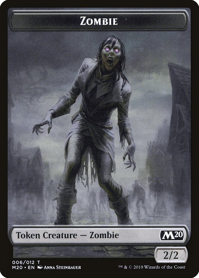 Dragon (002) // Zombie Double-Sided Token [Game Night 2019 Tokens] | Silver Goblin