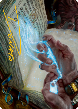 Mystic Redaction Art Card (Gold-Stamped Signature) [Modern Horizons 2 Art Series] | Silver Goblin