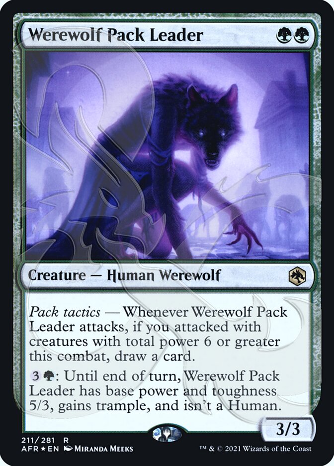Werewolf Pack Leader (Ampersand Promo) [Dungeons & Dragons: Adventures in the Forgotten Realms Promos] | Silver Goblin