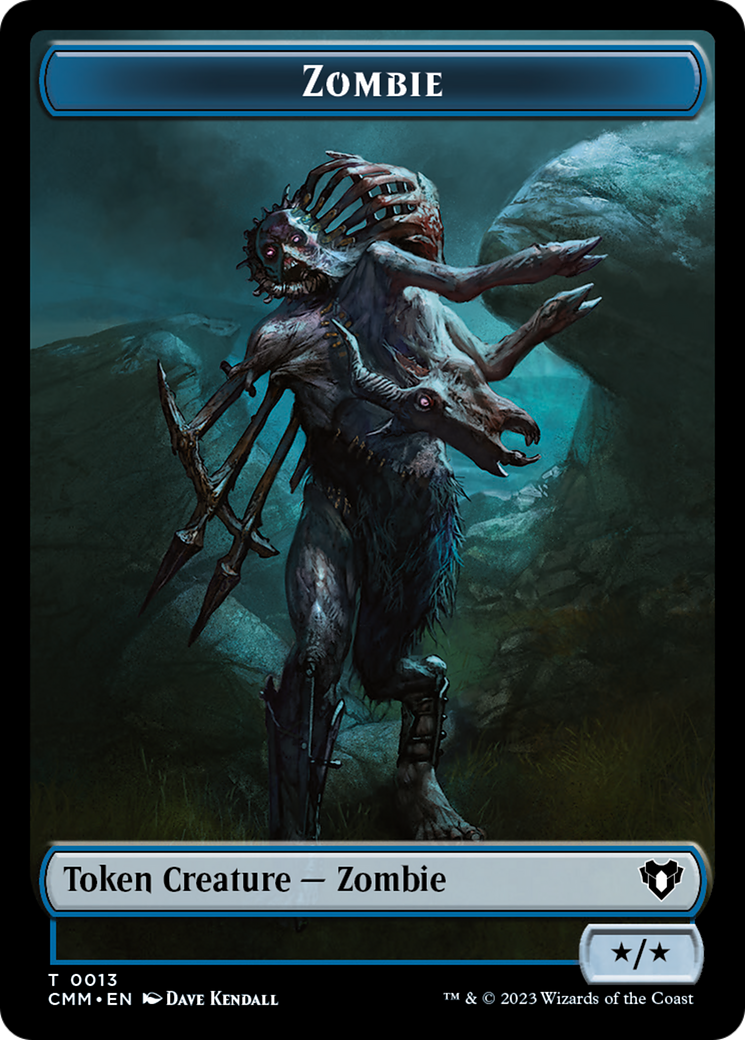 Zombie Token (13) [Commander Masters Tokens] | Silver Goblin